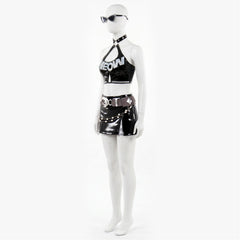 Mv Rivals Black Cat Urban Predator Top Skirt Set Outfits Cosplay Costume 
