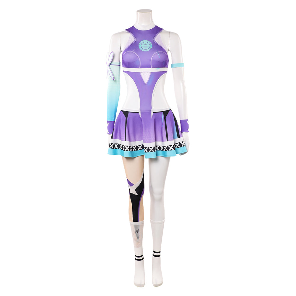 Mv Rivals Psylocke Purple Tennis Dress Set Outfits Cosplay Costume
