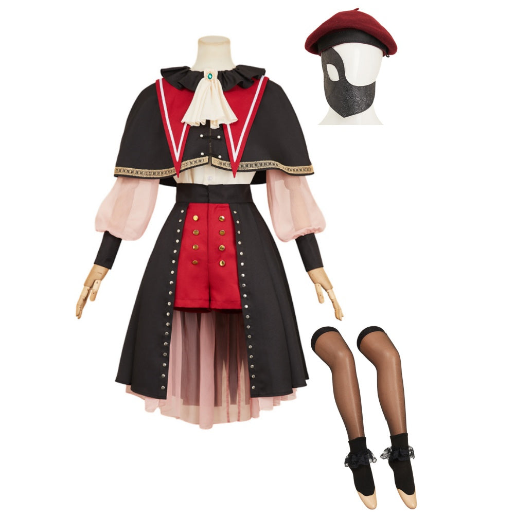 BanG Dream! Ave Mujica (2025) Wakaba Mutsumi Black Stage Outfits Cosplay Costume