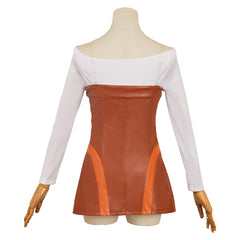 New Panty & Stocking (2025) Panty Brown Leather Dress Set Outfits Cosplay Costume 