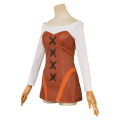 New Panty & Stocking (2025) Panty Brown Leather Dress Set Outfits Cosplay Costume 