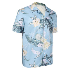 Nobody 2 (2025) Hutch Mansell Blue Printed Shirt Outfits Cosplay Costume