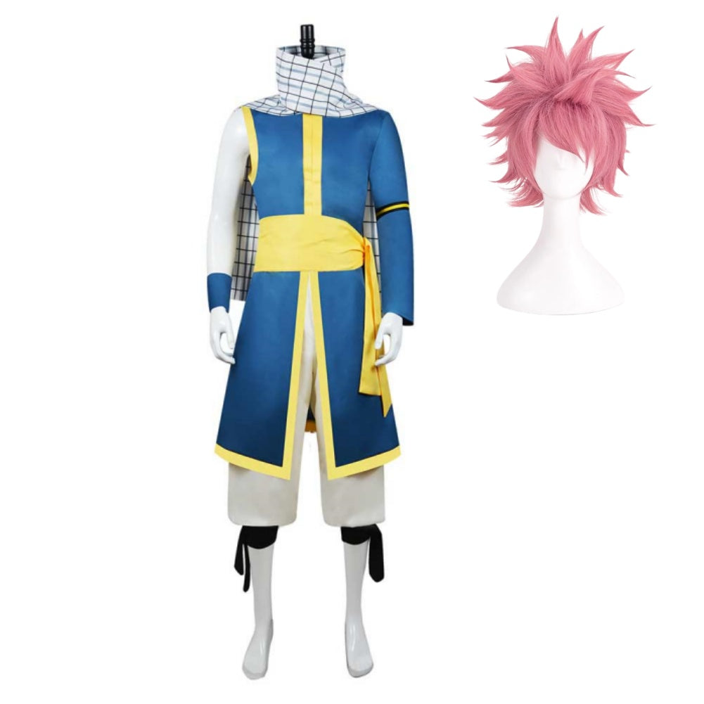 Anime Natsu Dragneel Blue Outfits Cosplay Costume Halloween Carnival Suit