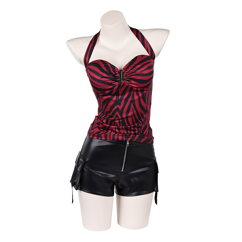 Obsession (2025) Nikki Freeman Red Vest Shorts Set Outfits Cosplay Costume 