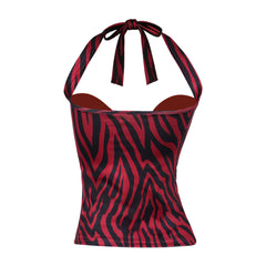 Obsession (2026) Nikki Freeman Red Black Striped Top Outfits Cosplay Costume