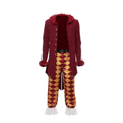 One Piece Bartolomeo Red Yellow Set Outfits Cosplay Costume Halloween Carnival Suit