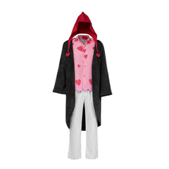 One Piece Donquixote Rosinante Pink Black Set Outfits Cosplay Costume Halloween Carnival Party Suit