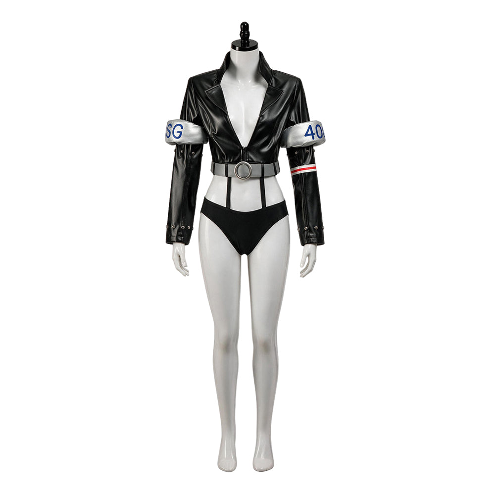 One Piece Egghead Nico Robin Black Jacket Pants Set Outfits Cosplay Costume