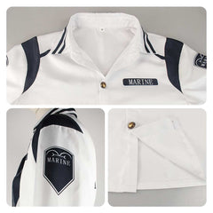 One Piece Live-action 2 (2026) Koby White Marine Uniform Set Outfits Cosplay Costume