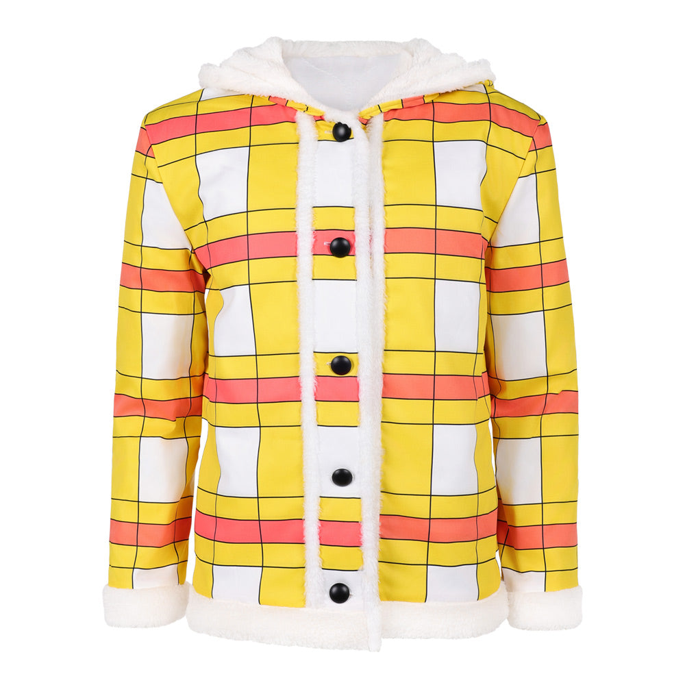 One Piece Live-action 2 (2026) Luffy Yellow Plaid Hoodie Jacket Outfits Cosplay Costume 