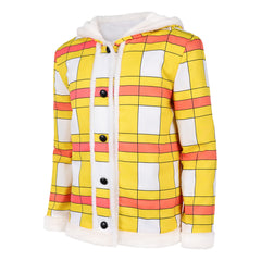 One Piece Live-action 2 (2026) Luffy Yellow Plaid Hoodie Jacket Outfits Cosplay Costume 