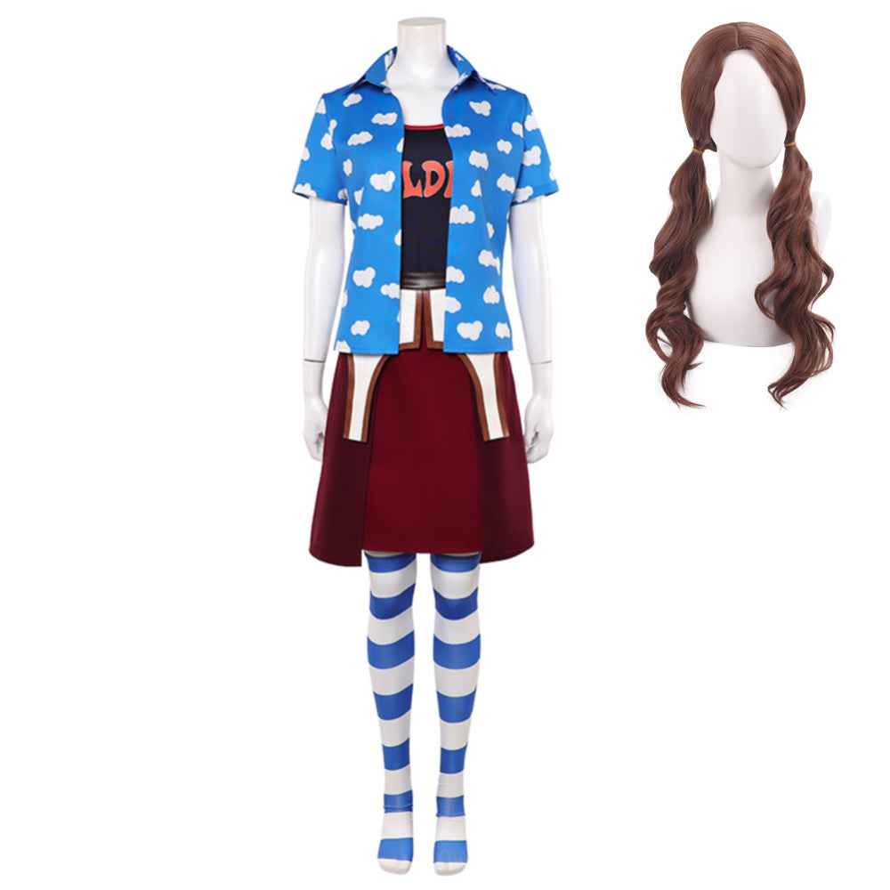 One Piece Live-action 2 (2026) Marianne Miss Goldenweek Blue Red Set Outfits Cosplay Costume