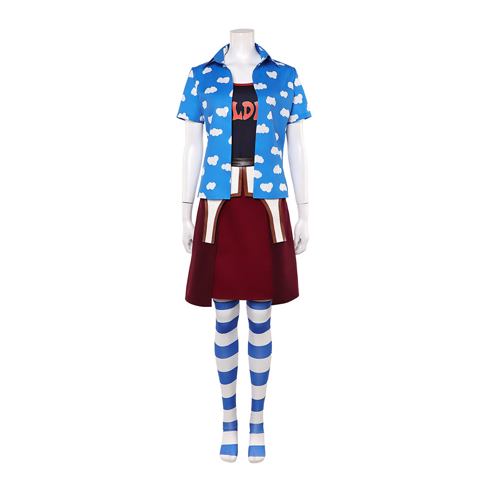 One Piece Live-action 2 (2026) Marianne Miss Goldenweek Blue Red Set Outfits Cosplay Costume 