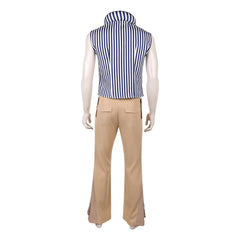 One Piece Live-action 2 (2026) Mr. 3 Galdino Blue Striped Set Outfits Cosplay Costume