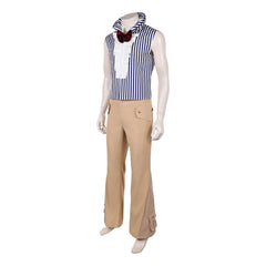 One Piece Live-action 2 (2026) Mr. 3 Galdino Blue Striped Set Outfits Cosplay Costume