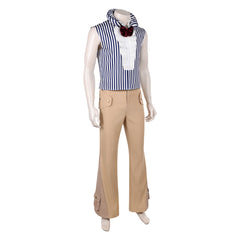 One Piece Live-action 2 (2026) Mr. 3 Galdino Blue Striped Set Outfits Cosplay Costume