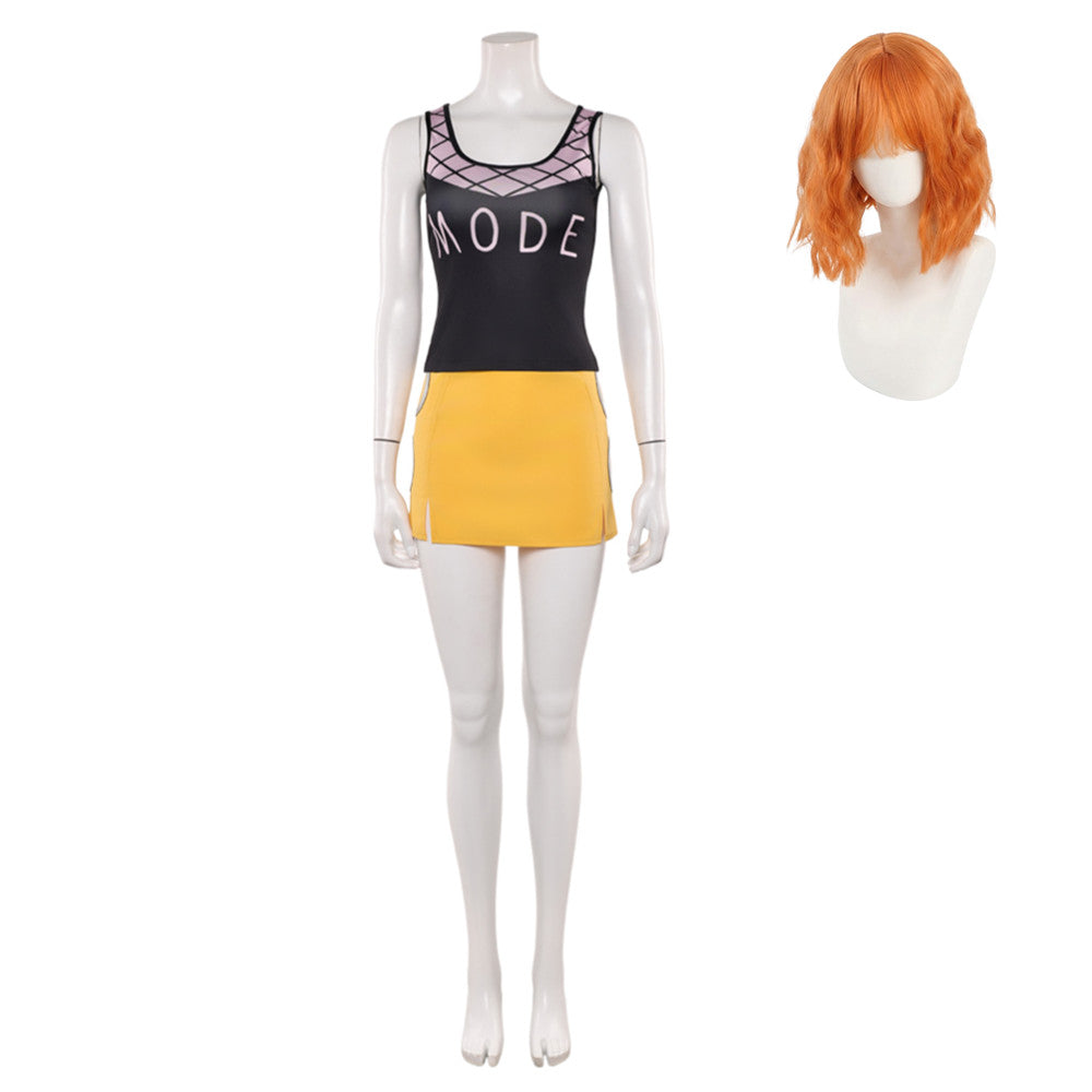 One Piece Live-action 2 (2026) Nami Black Vest Skirt Set Outfits Cosplay Costume