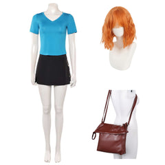 One Piece Live-action 2 (2026) Nami Blue Black Skirt Set Outfits Cosplay Costume