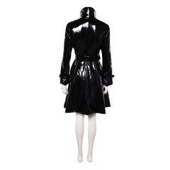 One Piece Live-action 2 (2026) Nico Robin Black Leather Dress Coat Outfits Cosplay Costume