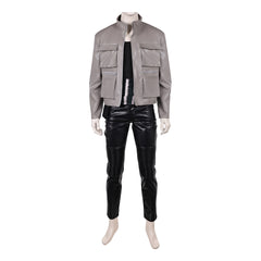 One Piece Live-action 2 (2026) Roronoa Zoro Gray Leather Jacket Set Outfits Cosplay Costume