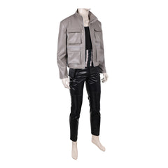 One Piece Live-action 2 (2026) Roronoa Zoro Gray Leather Jacket Set Outfits Cosplay Costume