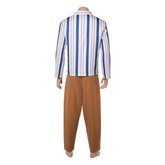 One Piece Live-action 2 (2026) Usopp Blue Striped Shirt Pants Set Outfits Cosplay Costume