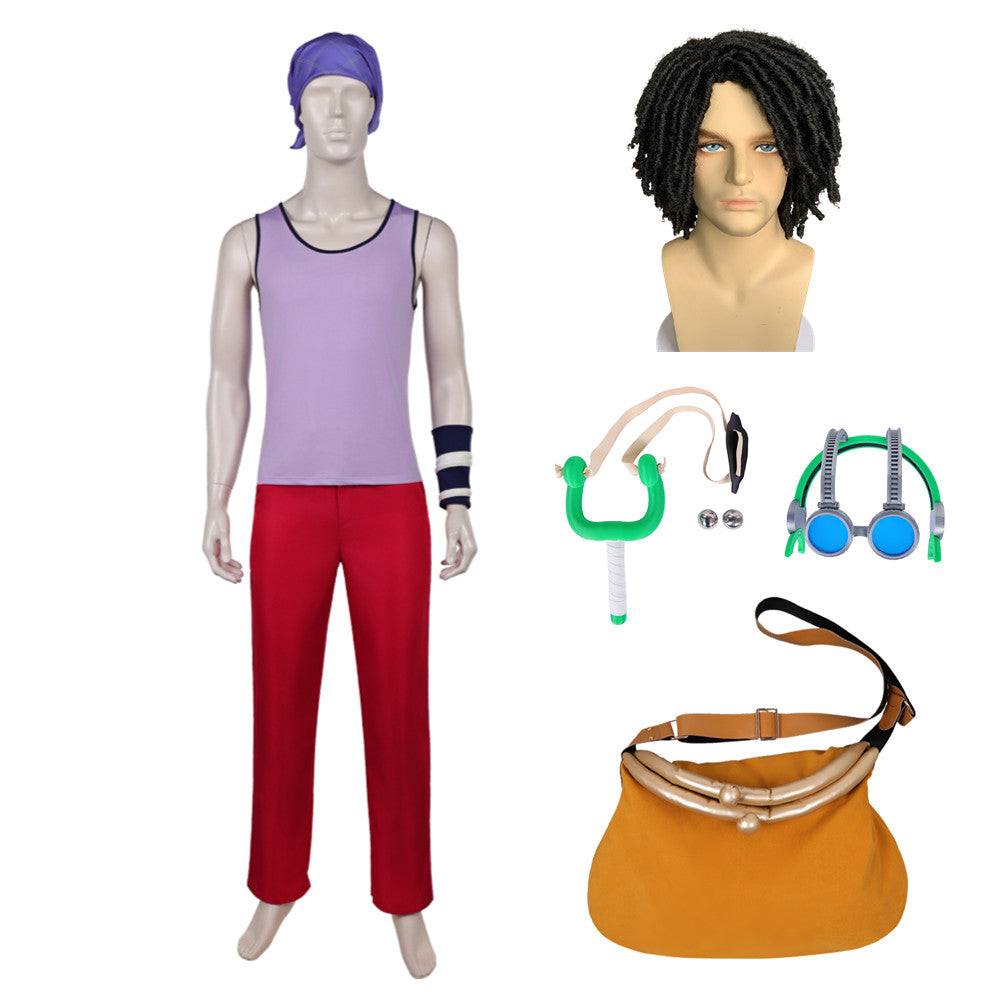 One Piece Live-action 2 (2026) Usopp Purple Red Set Outfits Cosplay Costume
