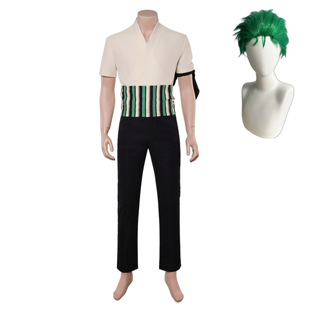 One Piece Live-action 2 (2026) Zoro White Top Pants Set Outfits Cosplay Costume