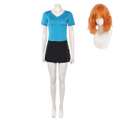 One Piece Live-action 2 (2026) Nami Blue Black Skirt Set Outfits Cosplay Costume