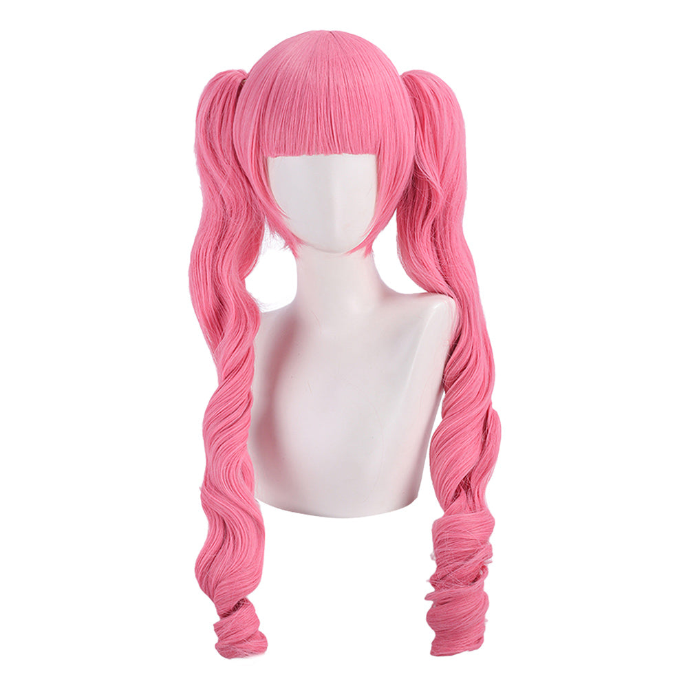 One Piece Perona Pink Cosplay Wig Halloween Carnival Accessories Props