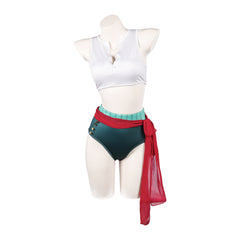 One Piece Roronoa Zoro Women Green Swimsuit Set Outfits Cosplay Costume