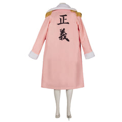 One Piece Tashigi Pink Coat Purple Set Outfits Cosplay Costume Halloween Suit