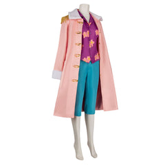 One Piece Tashigi Pink Coat Purple Set Outfits Cosplay Costume Halloween Suit