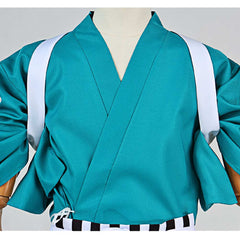 One Piece Wano Country Usopp Uhachi Blue Kimono Set Outfits Cosplay Costume