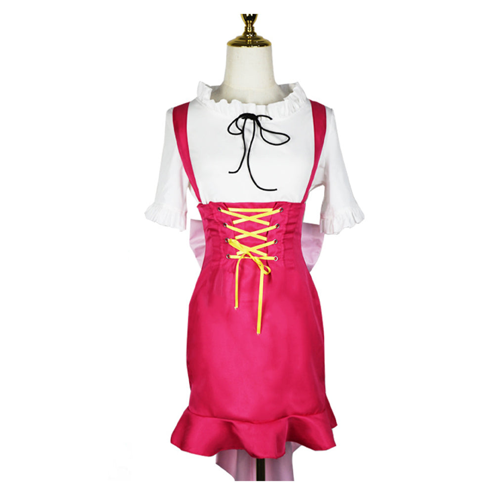 One Piece Whole Cake Island Nami Pink Dress Set Outfits Cosplay Costume