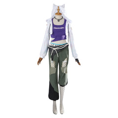 Overwatch Ashe Le Sserafim White Purple Set Outfits Cosplay Costume