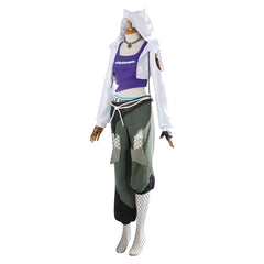 Overwatch Ashe Le Sserafim White Purple Set Outfits Cosplay Costume
