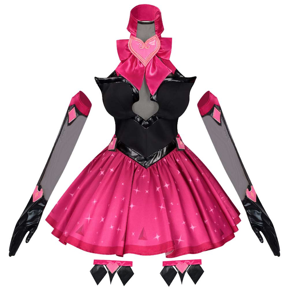 Overwatch D.VA Pink Black Nocturna Dress Set Outfits Cosplay Costume