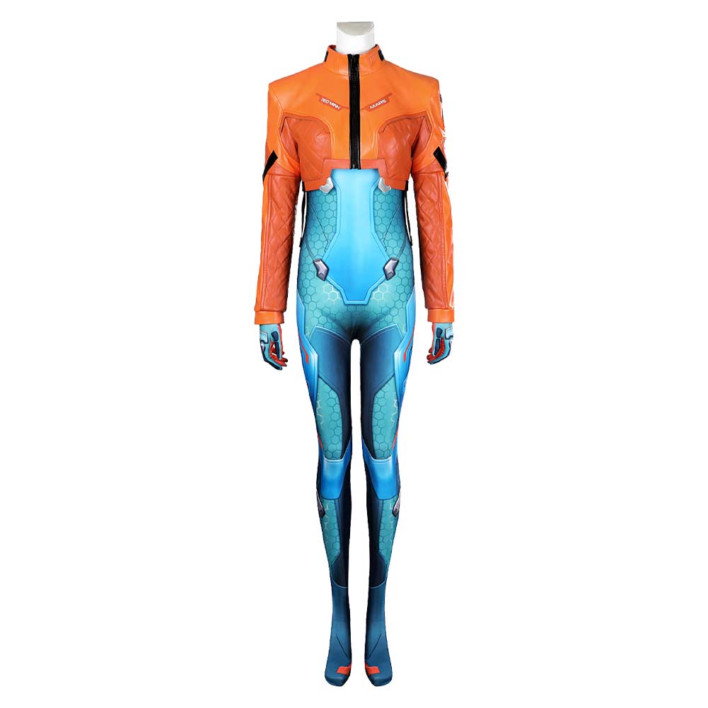 Overwatch Juno Blue Jumpsuit Outfits Cosplay Costume 