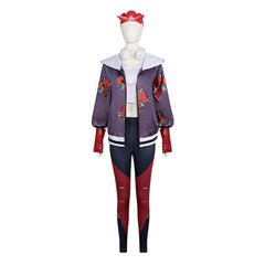 Overwatch Kiriko Athleisure Purple Jacket Set Outfits Cosplay Costume 