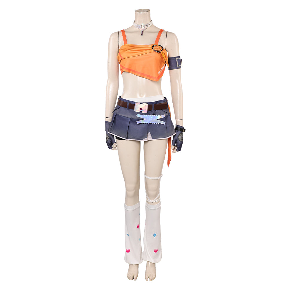 Overwatch Mercy Le Sserafim Fearless Orange Set Outfits Cosplay Costume 