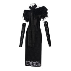 Padme Amidala Black Dress Corset Gown Set Outfits Cosplay Costume 