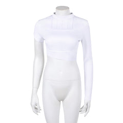 Padme Amidala Geonosis White Torn Top Outfits ​​Cosplay Costume Halloween Suit 