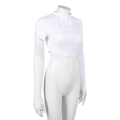 Padme Amidala Geonosis White Torn Top Outfits ​​Cosplay Costume Halloween Suit 