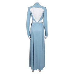 Padme Amidala Naboo Family Gown Blue Dress Top Skirt Outfits Cosplay Costume 