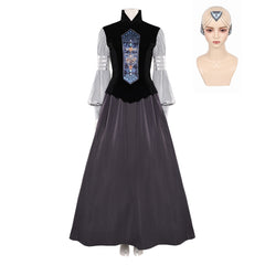 Padme Amidala Queen Black Top Skirt Set Outfits Cosplay Costume