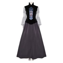 Padme Amidala Queen Black Top Skirt Set Outfits Cosplay Costume 