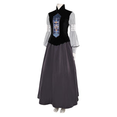 Padme Amidala Queen Black Top Skirt Set Outfits Cosplay Costume 
