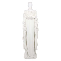 Padme Amidala White Blue Velvet Long Cloak Cape Set Outfits Cosplay Costume 