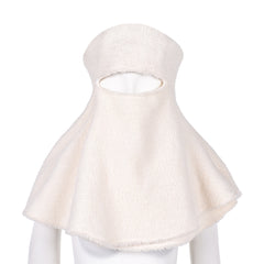 Padme Amidala White Plush Hat Mask Cosplay Accessories Props